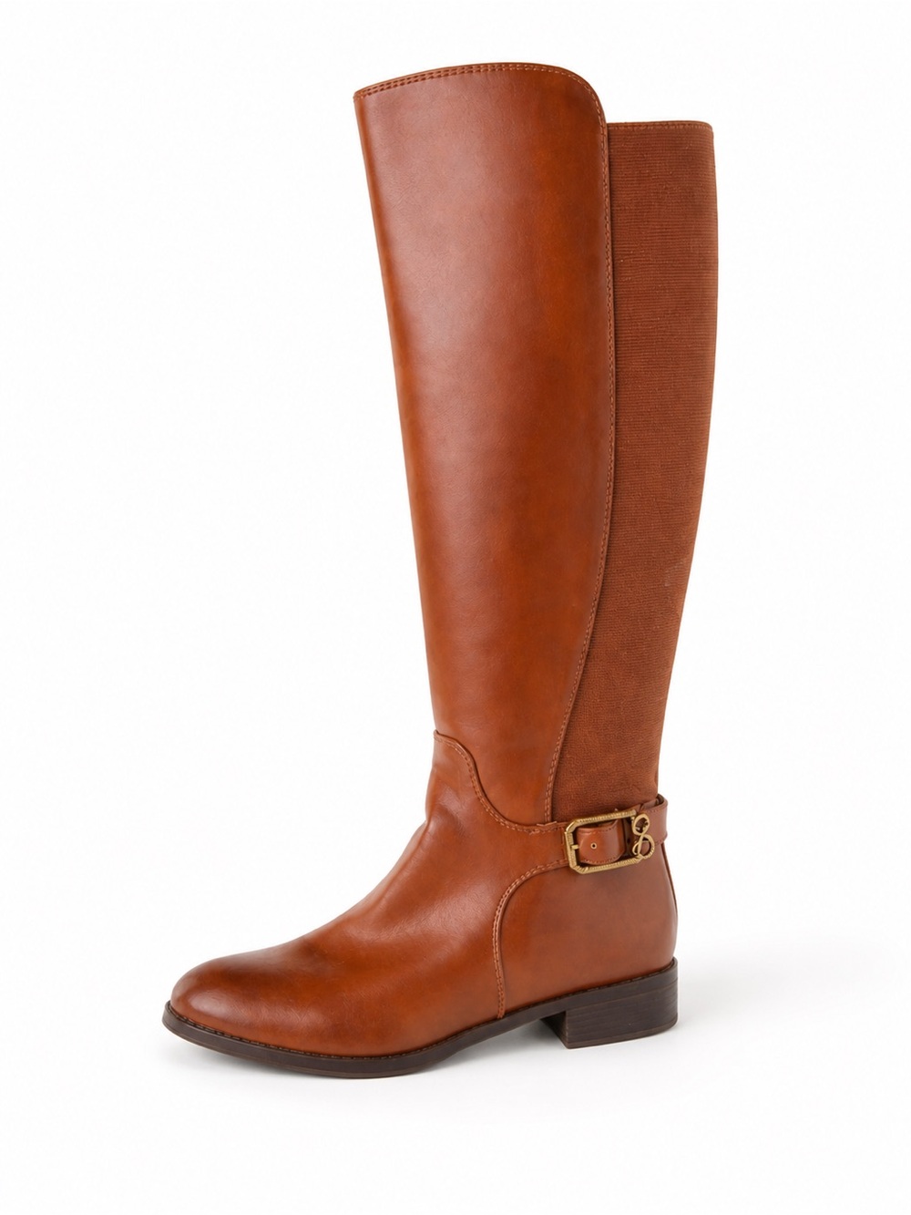 Sam & Libby Tall Riding Boots in Cognac Brown